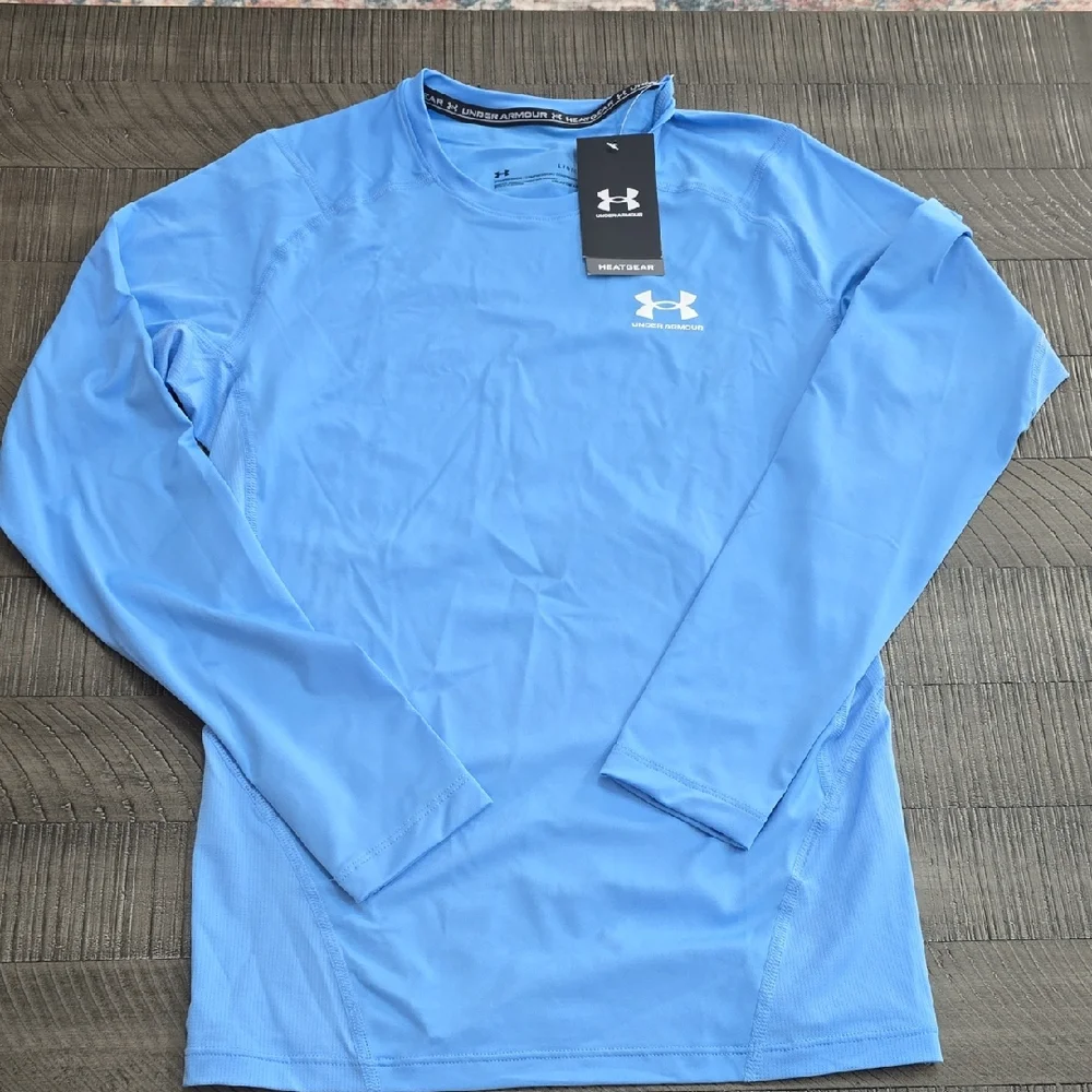 Under Armour Men's Sky Blue Long Sleeve Tee - Picture 1 of 1